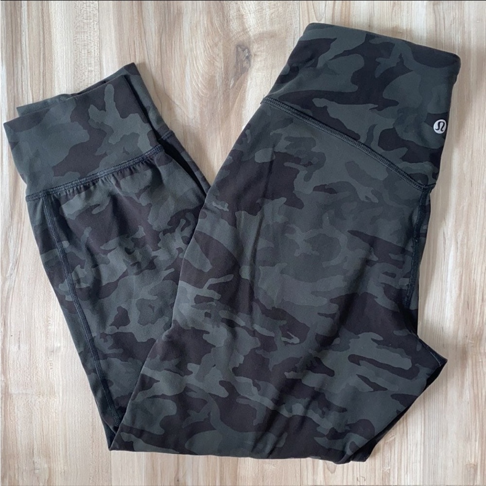 ❤️ Lululemon Align Jogger Crop *23" Incognito Camo Multi Gator Green Size 4 NWT
